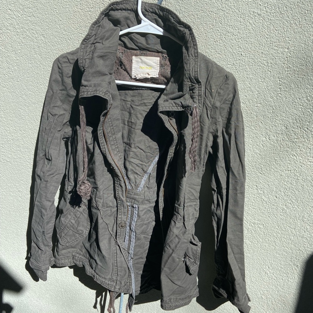Army green, Heihei, size medium, womens jacket